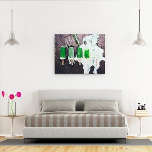 Tablou canvas - Zece Minute, Alimente, Verde, Stare De Spirit, Topit, Topire, 60 x 75 cm - Img 3