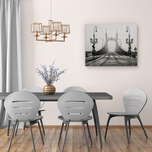 Tablou canvas - Zi Linistita, Budapesta, Pod, Ungaria, Ceata, 60 x 75 cm - Img 4