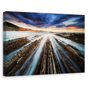 Tablou canvas - Zumaia Flysch, Barrika, Pais, Vasco, 40 x 60 cm