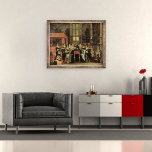 Tablou inramat - Abraham Bosse - O conversatie intre femei, 50 x 60 cm - Img 2