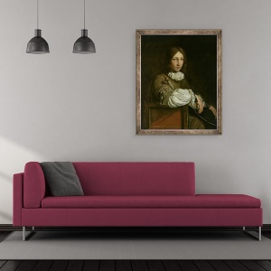 Tablou inramat - Abraham Lamberts Jacobsz van den Tempel - Portret De Un Tanar, 50 x 60 cm - Img 2