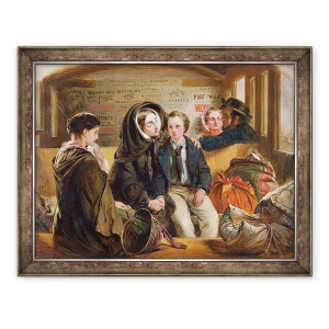 Tablou inramat - Abraham Soloman - Clasa a doua - despartirea Astfel, o parte suntem bogati in durere, despartire saraci., 70 x 90 cm
