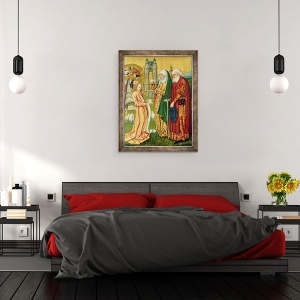 Tablou inramat - Absolon Stumme - Buna Vestire catre Ioachim si Anne, de la Altarul Domului, 60 x 80 cm - Img 3