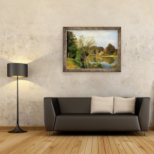 Tablou inramat - Adolf Vollmer - Langa Aumuhle, 70 x 90 cm - Img 2