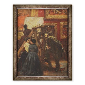 Tablou inramat - Adolph Friedrich Erdmann von Menzel - La Luvru, 60 x 80 cm