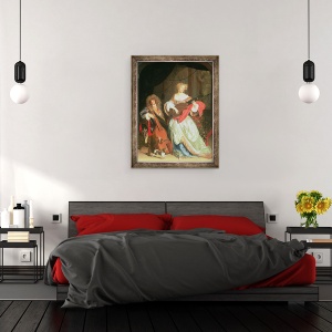 Tablou inramat - Adriaan van der Werff - Un cuplu care face muzica, 60 x 80 cm - Img 3