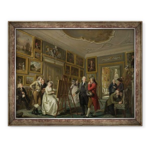 Tablou inramat - Adriaen de Lelie - Galeria de Arta a lui Jan Gildemeester Jansz, 70 x 90 cm