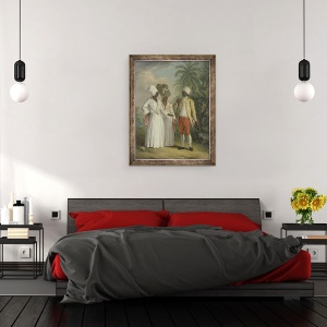 Tablou inramat - Agostino Brunias - Indienii Indieni de Vest Liberi, 60 x 80 cm - Img 3