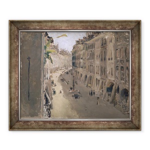 Tablou inramat - Albert Anker - Gerechtigkeitsgasse in Berna, 50 x 60 cm
