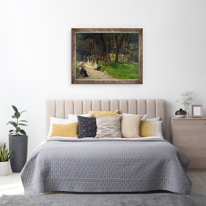 Tablou inramat - Albert Leopold Pierson - in parc, 60 x 80 cm - Img 3