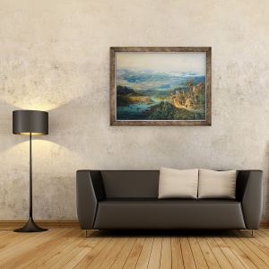 Tablou inramat - Albert Rieger - Canalul Suez, 70 x 90 cm - Img 2