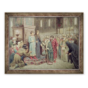 Tablou inramat - Aleksei Danilovich Kivshenko - Consiliul de apel Michael F. Romanov 1596-1645 la domnie, 70 x 90 cm