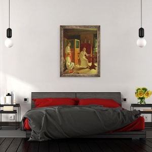 Tablou inramat - Aleksei Gavrilovich Venetsianov - Dimineata Doamnei Conacului, 60 x 80 cm - Img 3