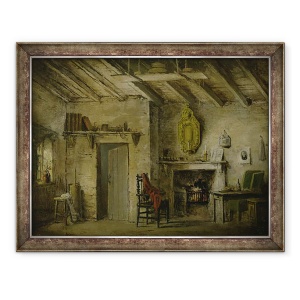 Tablou inramat - Alexander Nasmyth - Cabana Deans, design scena pentru Inima de Midlothian, 70 x 90 cm