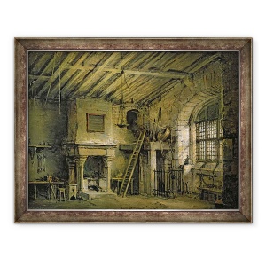 Tablou inramat - Alexander Nasmyth - Tolbooth, design de scena pentru Inima Midlothianului, 60 x 80 cm