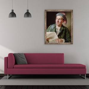 Tablou inramat - Alexander Roslin - Portretul lui Jean-Francois Marmontel 1723-99 1767, 50 x 60 cm - Img 2