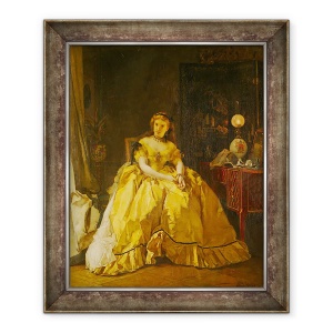 Tablou inramat - Alfred Emile Stevens - Dupa bal, 50 x 60 cm