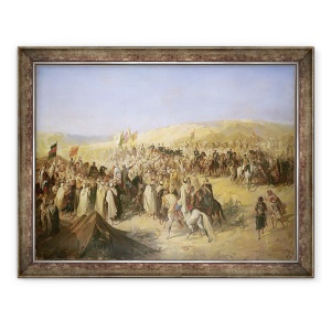 Tablou inramat - Alfred Henri Darjou - Napoleon al III-lea 1808-73 in Algeria, 60 x 80 cm