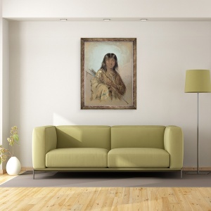 Tablou inramat - Alfred Jacob Miller - Chinook indian, 70 x 90 cm - Img 2