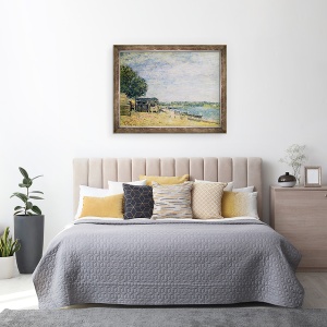 Tablou inramat - Alfred Sisley - Peisajul Saint-Mammes, 60 x 80 cm - Img 3