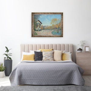 Tablou inramat - Alfred Sisley - Vedere de Marly-le-Roi de la Coeur-Volant, 70 x 90 cm - Img 3
