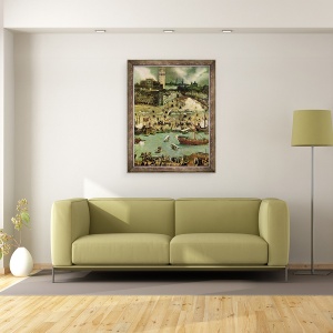 Tablou inramat - Alonso Sanchez Coello - Portul Sevilla, 70 x 90 cm - Img 2