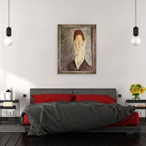 Tablou inramat - Amedeo Modigliani - Portretul unui elev, 60 x 80 cm - Img 3