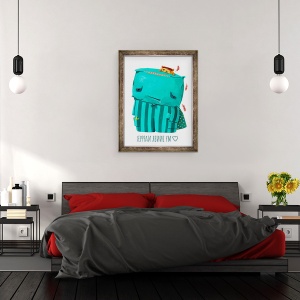 Tablou inramat - Andra Badea - Dragostea mea Napper interior, 2018, 60 x 80 cm - Img 3
