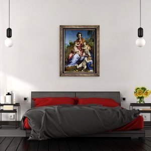 Tablou inramat - Andrea del Sarto - Caritate, 60 x 80 cm - Img 3