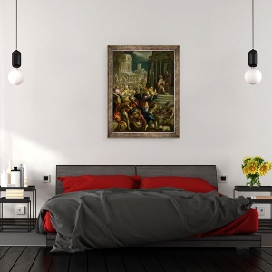 Tablou inramat - Andrea Michieli - Dedicarea Templului Ierusalimului, 60 x 80 cm - Img 3