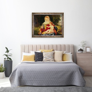 Tablou inramat - Andrea Previtali - Fecioara si Copilul cu o trage de masline, 60 x 80 cm - Img 3