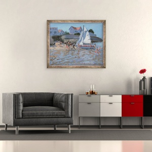 Tablou inramat - Andrew Macara - Barca cu panze albe, Palais sur Mer, 70 x 85 cm - Img 2