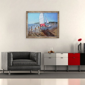 Tablou inramat - Andrew Macara - Barca cu panze, Palais Sur Mer, 50 x 60 cm - Img 2