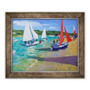 Tablou inramat - Andrew Macara - Barci cu vele, Salcombe, 50 x 60 cm