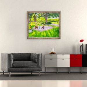 Tablou inramat - Andrew Macara - Practica de cricket, Gradina Botanica, Dominica, Grenadine, Indiile de Vest, 50 x 60 cm - Img 2