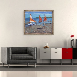 Tablou inramat - Andrew Macara - Sails rosii si albe, 50 x 60 cm - Img 2