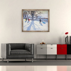 Tablou inramat - Andrew Macara - Saniile, langa Youlegrave, 50 x 60 cm - Img 2