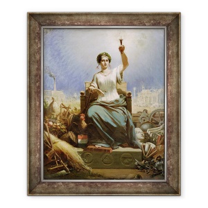 Tablou inramat - Ange-Louis Janet - Franta ilumineaza lumea, 50 x 60 cm