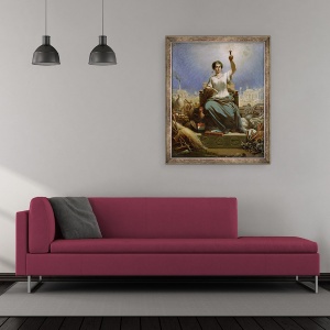 Tablou inramat - Ange-Louis Janet - Franta ilumineaza lumea, 50 x 60 cm - Img 2