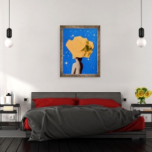 Tablou inramat - Anne Storno - Femeia secreta _ Portocaliu, 70 x 90 cm - Img 3