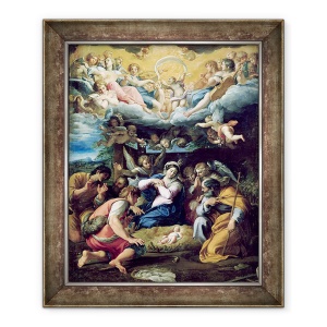 Tablou inramat - Annibale Carracci - Nasterea Domnului, 50 x 60 cm