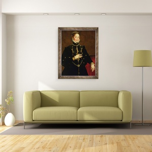 Tablou inramat - Anthonis van Dashorst Mor - Marchiza de Las Navas, 70 x 90 cm - Img 2