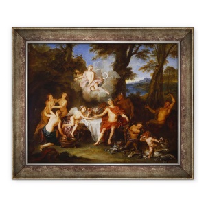 Tablou inramat - Antoine Coypel - Alianta lui Bacchus si Cupidon, 70 x 85 cm