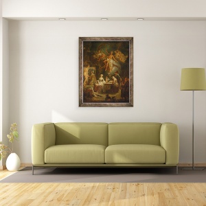 Tablou inramat - Antoine Francois Saint-Aubert - Primul experiment, 70 x 90 cm - Img 2