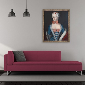 Tablou inramat - Antoine Pesne - Printesa Mostenitoare Elisabeth Christine von Preussen I, 50 x 60 cm - Img 2