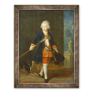 Tablou inramat - Antoine Pesne - Printul Mostenitor Frederic al II-lea in Corpul sau de Cadeti uniforma a Regimentului Regilor, 70 x 90 cm