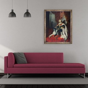 Tablou inramat - Antoine Pesne - Regele Frederic I al Prusiei, 50 x 60 cm - Img 2
