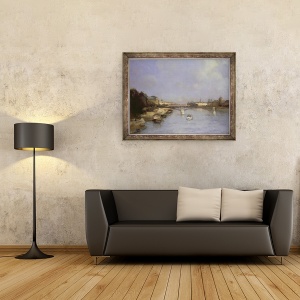 Tablou inramat - Antoine Vollon - River Seine, 70 x 90 cm - Img 2