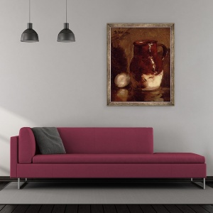 Tablou inramat - Antoine Vollon - Ulcior de gresie si oua, 50 x 60 cm - Img 2