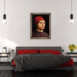 Tablou inramat - Antonello da Messina - Portretul unui barbat, 60 x 80 cm - Img 3